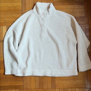 Fluffy Aerie quarter button pullover